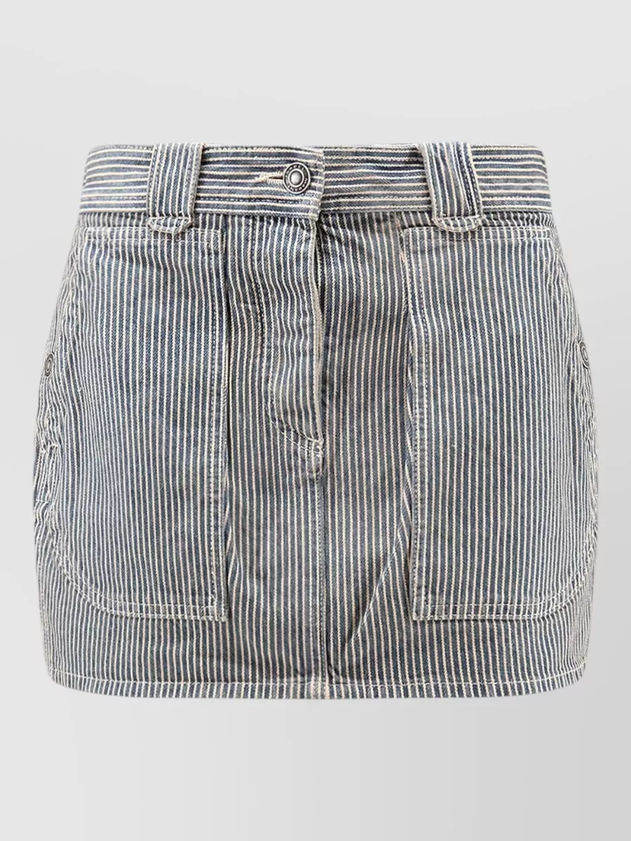 Isabel Marant Etoile striped knee-length cotton shorts