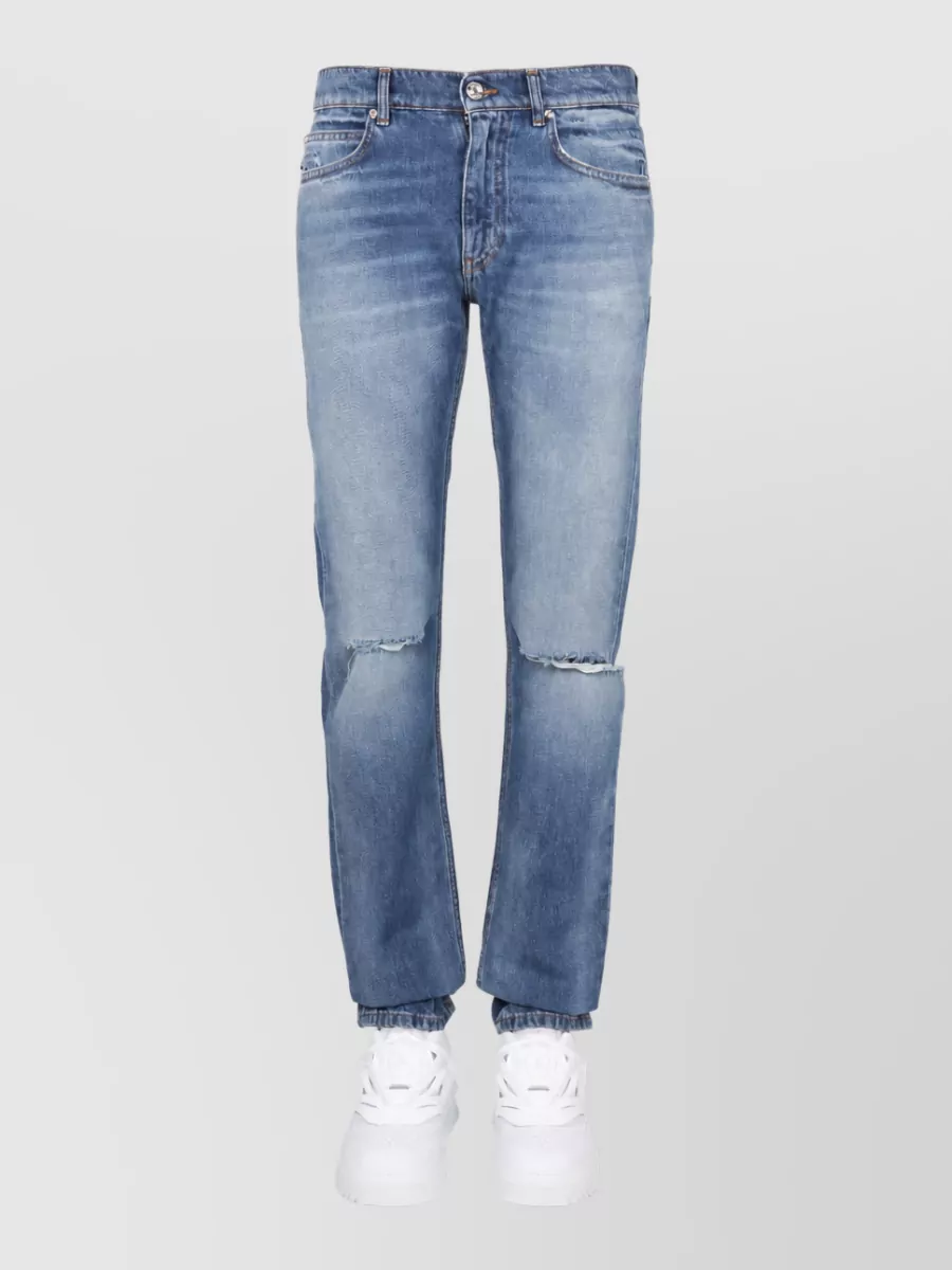 Versace logo patch denim jeans