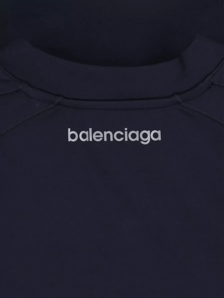 Balenciaga Two-Tone Long-Sleeve Layered T-Shirt
