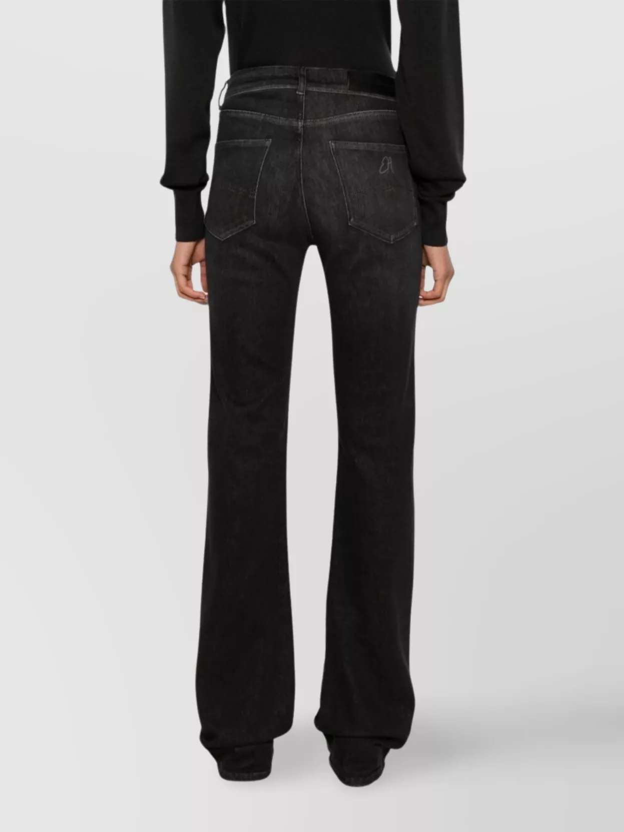 Emporio Armani Flared Stretch-Cotton Trousers Belt Loops