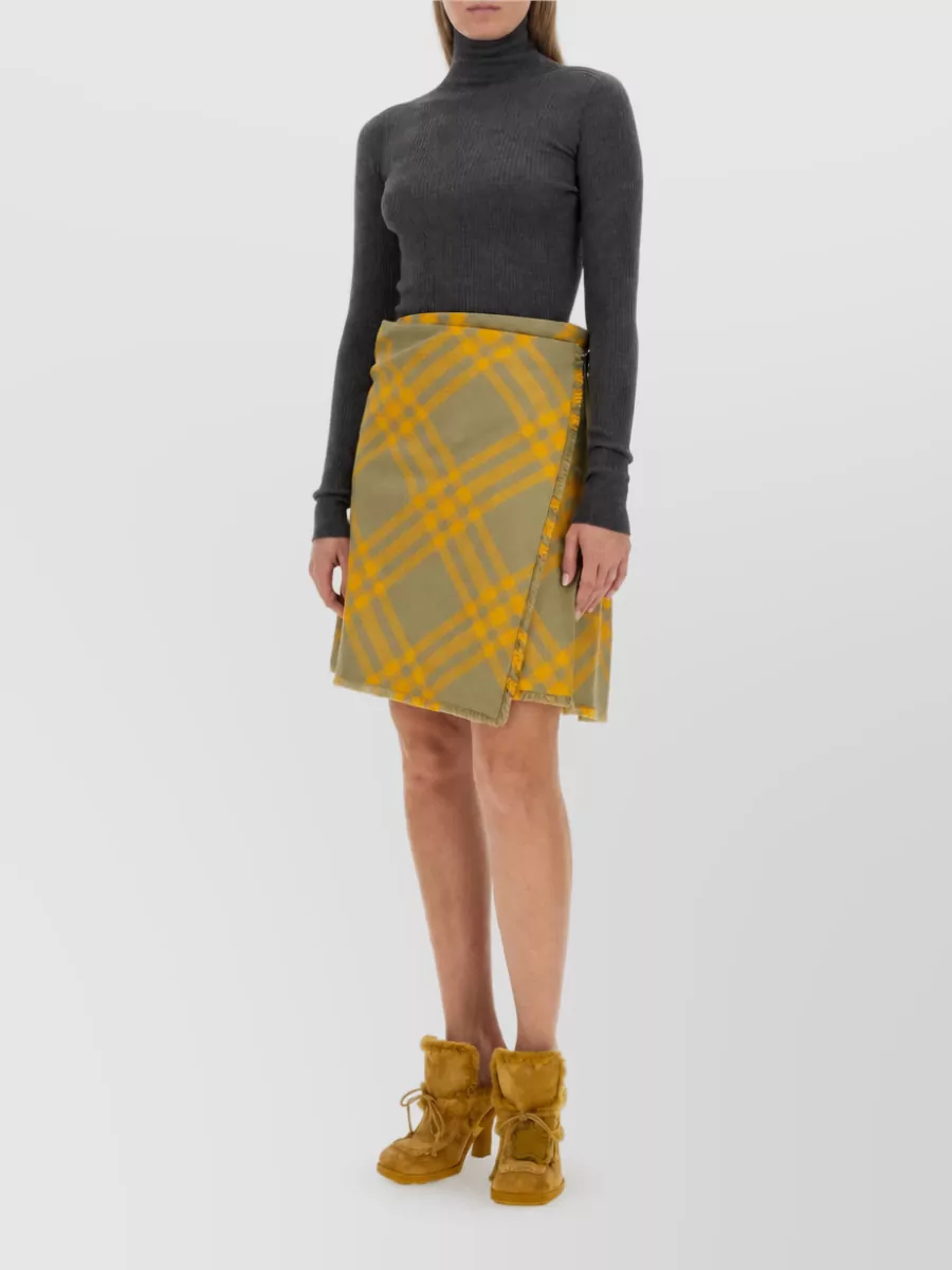 Burberry Wool-Blend Straight Skirt
