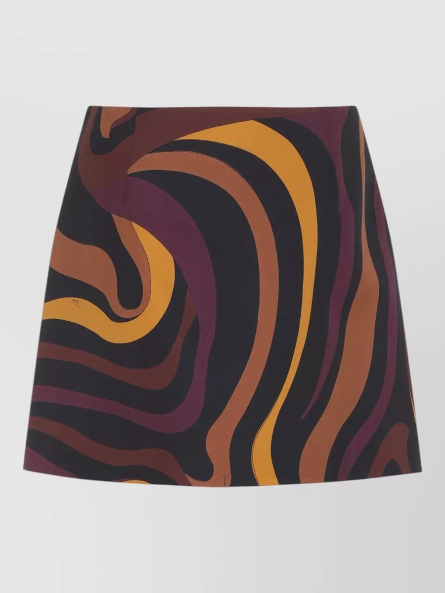 Pucci Silk Printed Mini A-Line Skirt