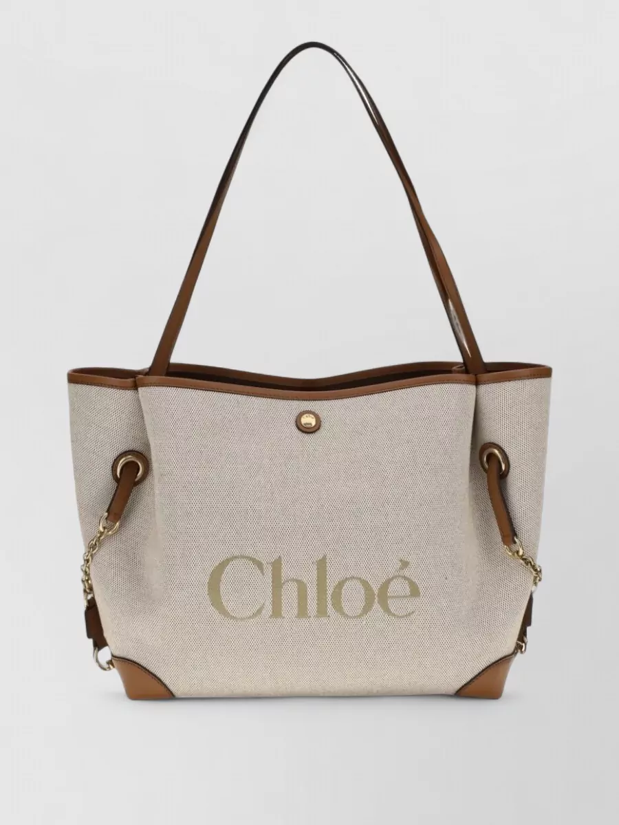 Chloé large canvas shoulder bag
