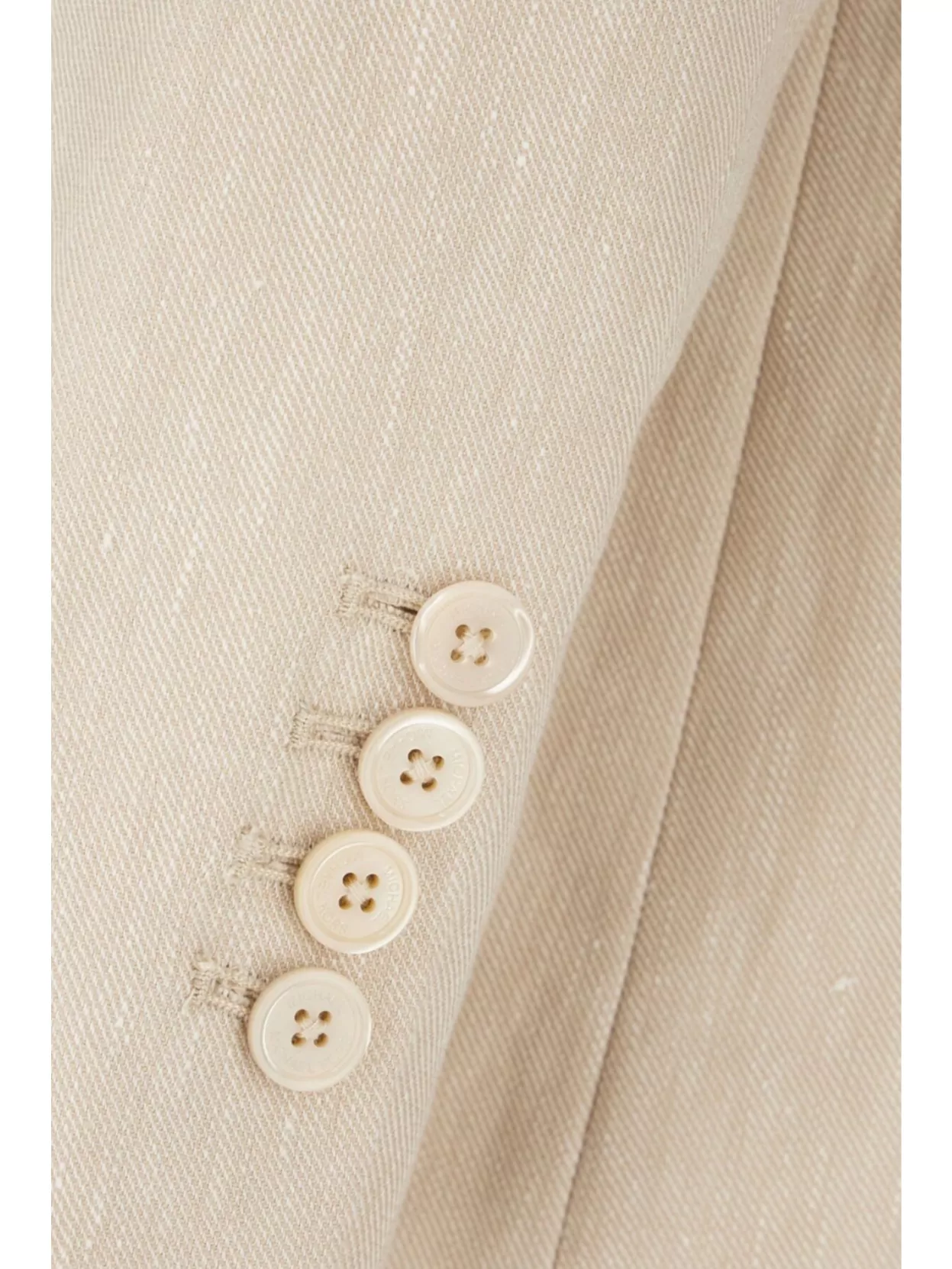 Michael Kors Sand Cotton Blend Blazer In Neutral