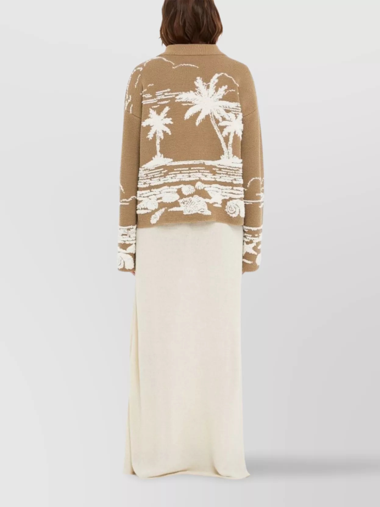 Alanui Knitwear Polo Collar Graphic Pattern Sweatshirt