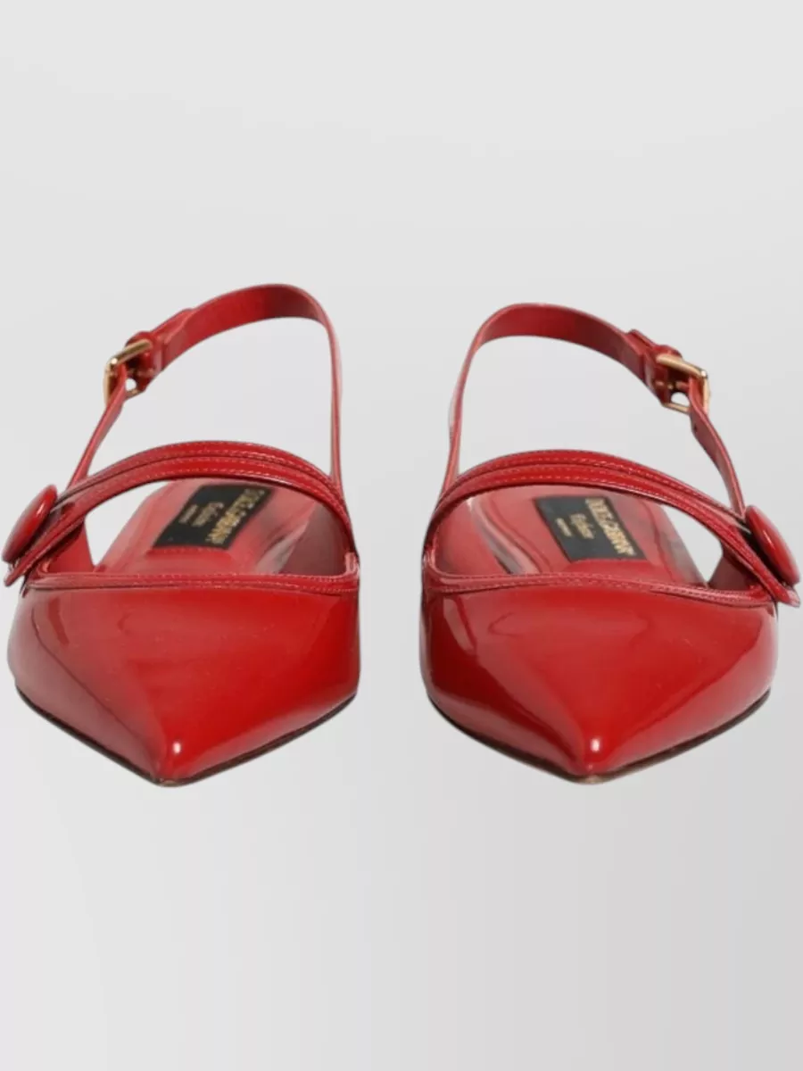 Dolce&Gabbana Leather Slingback Flats