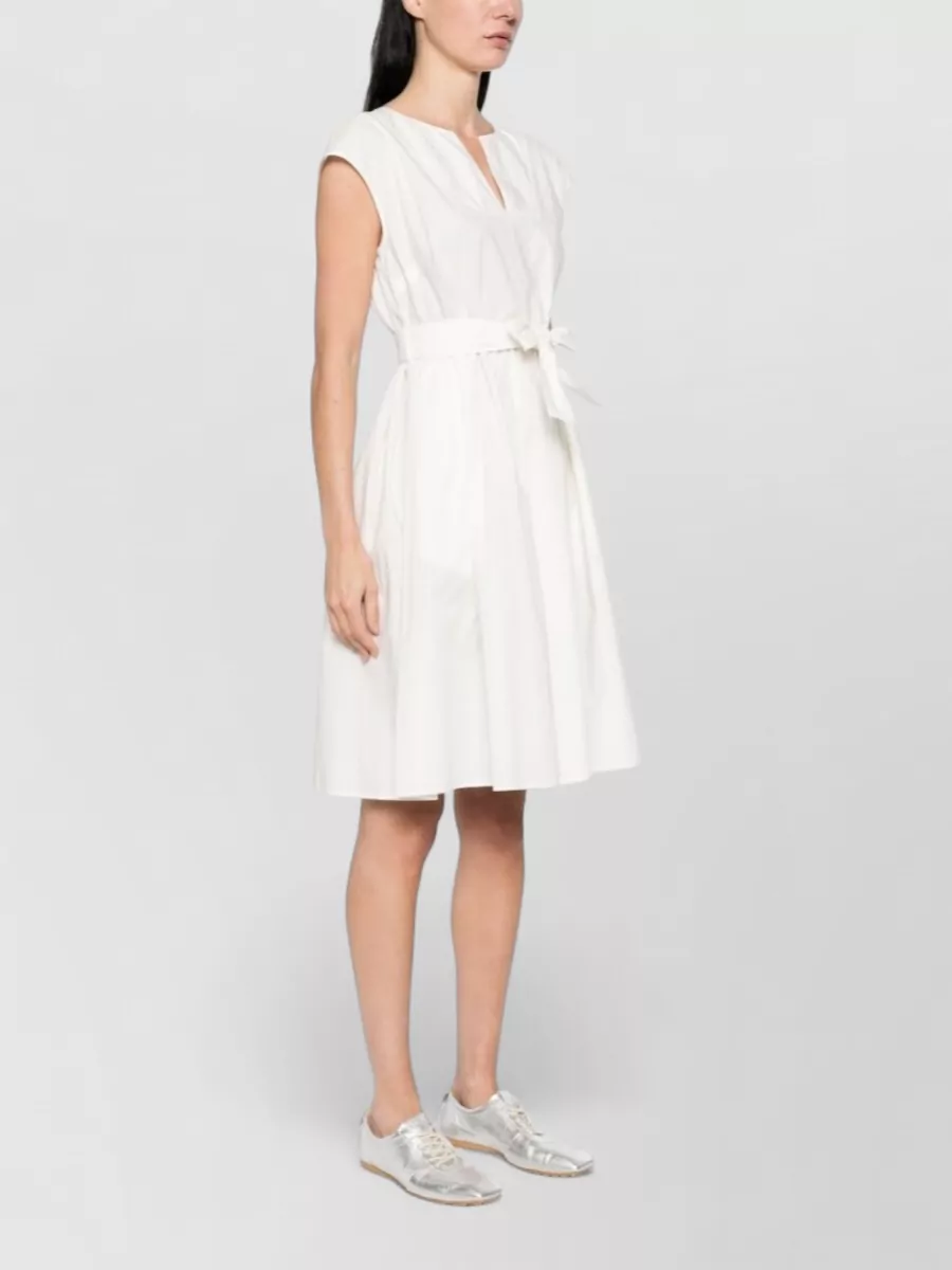 Woolrich Cotton Sleeveless V-Neck Knee-Length Dress