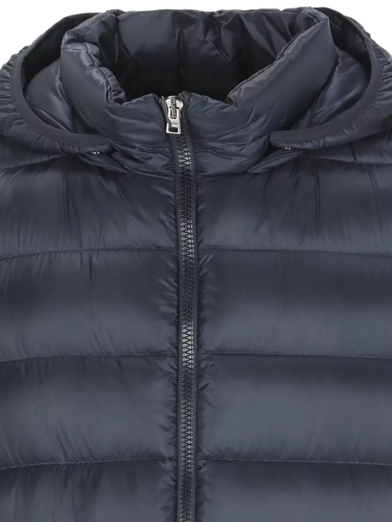 Herno Quilted Hooded Sleeveless Vest Pockets In Blue
