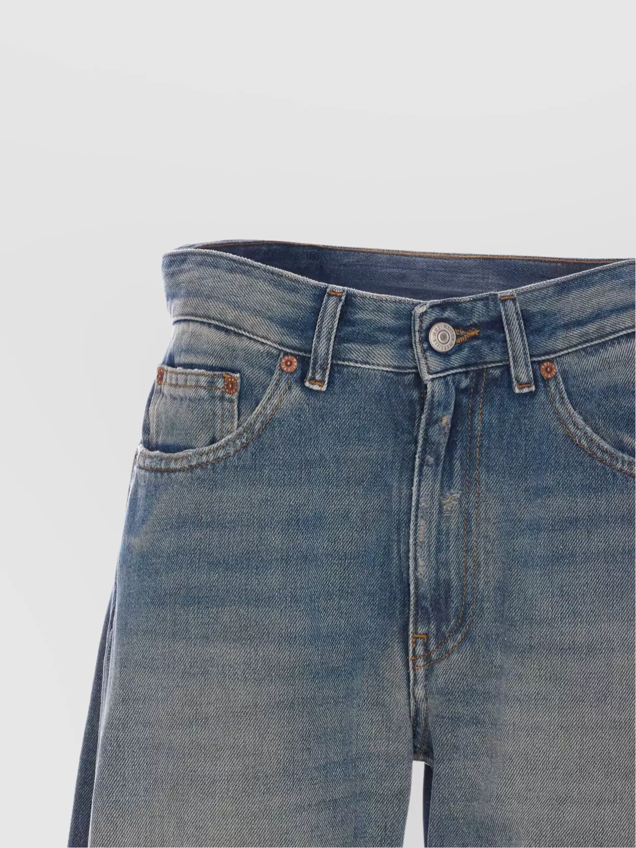 Mm6 Maison Margiela High Waist Wide Leg Denim Jeans