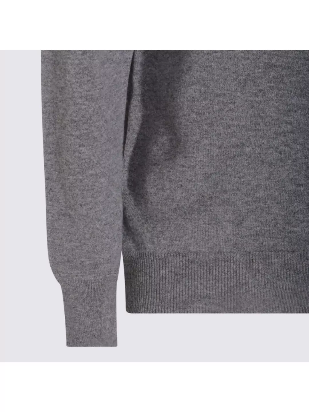 Lardini Long Sleeve Crew Neck Sweater With Ribbed Hem