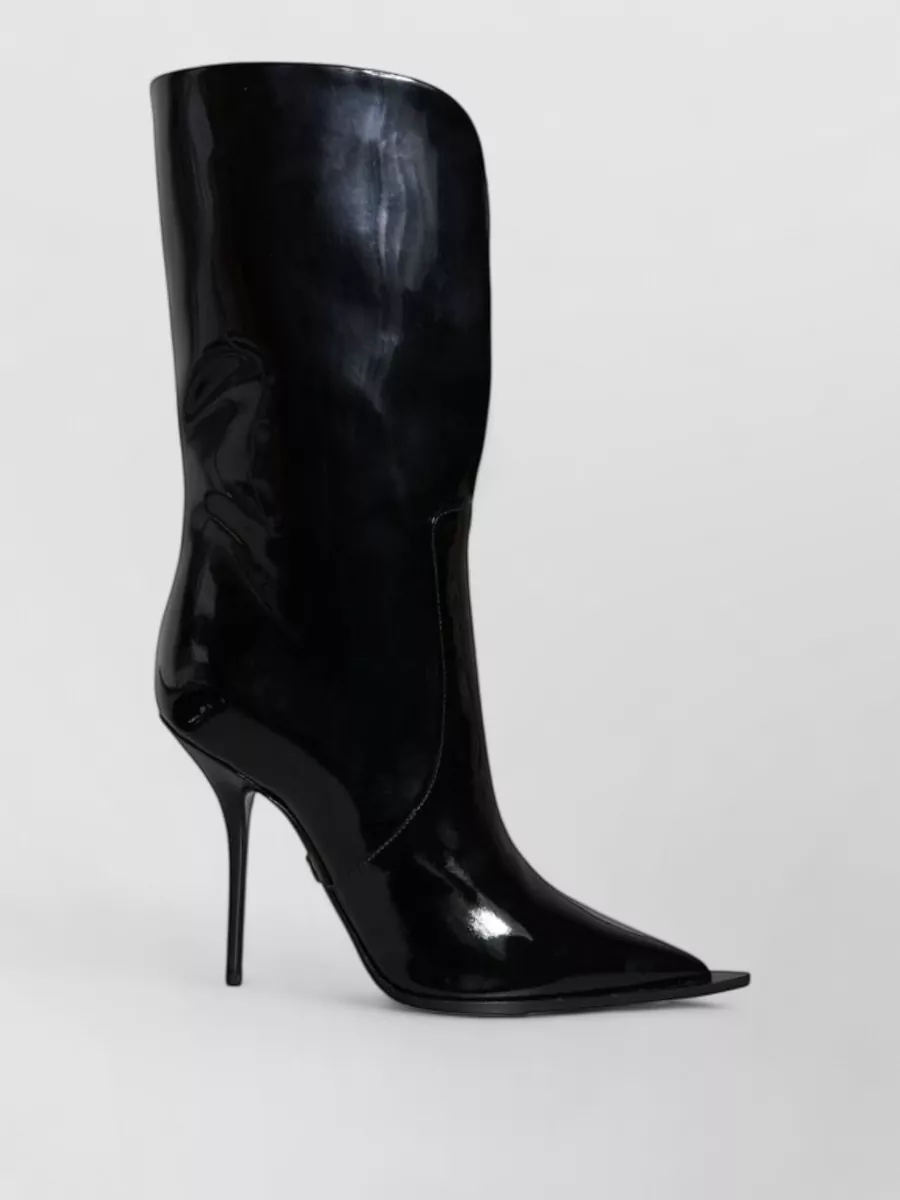 Dolce&Gabbana Patent Leather Mid-Calf Boots