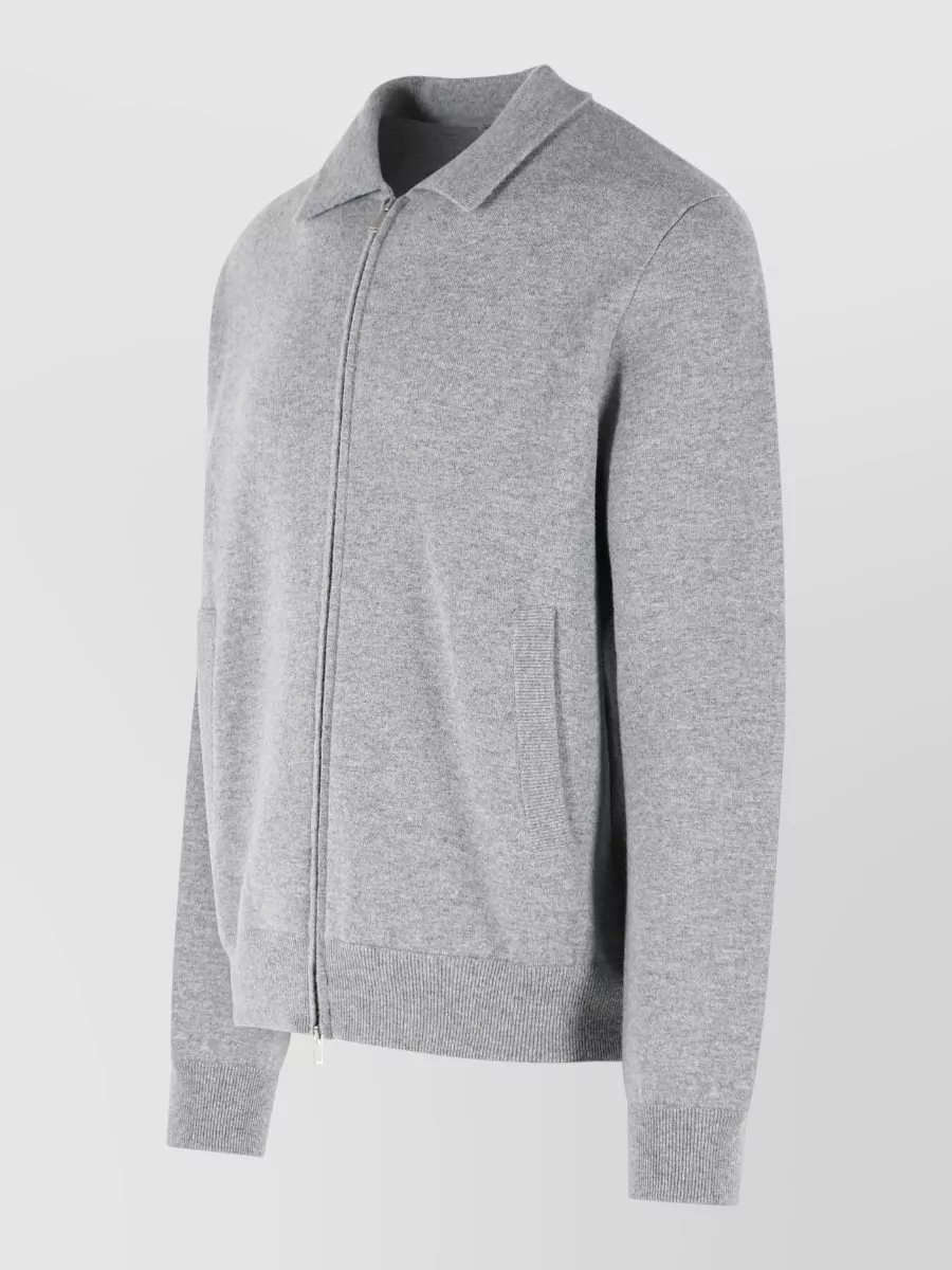 Lardini Wool Double-Knit Bomber Jacket