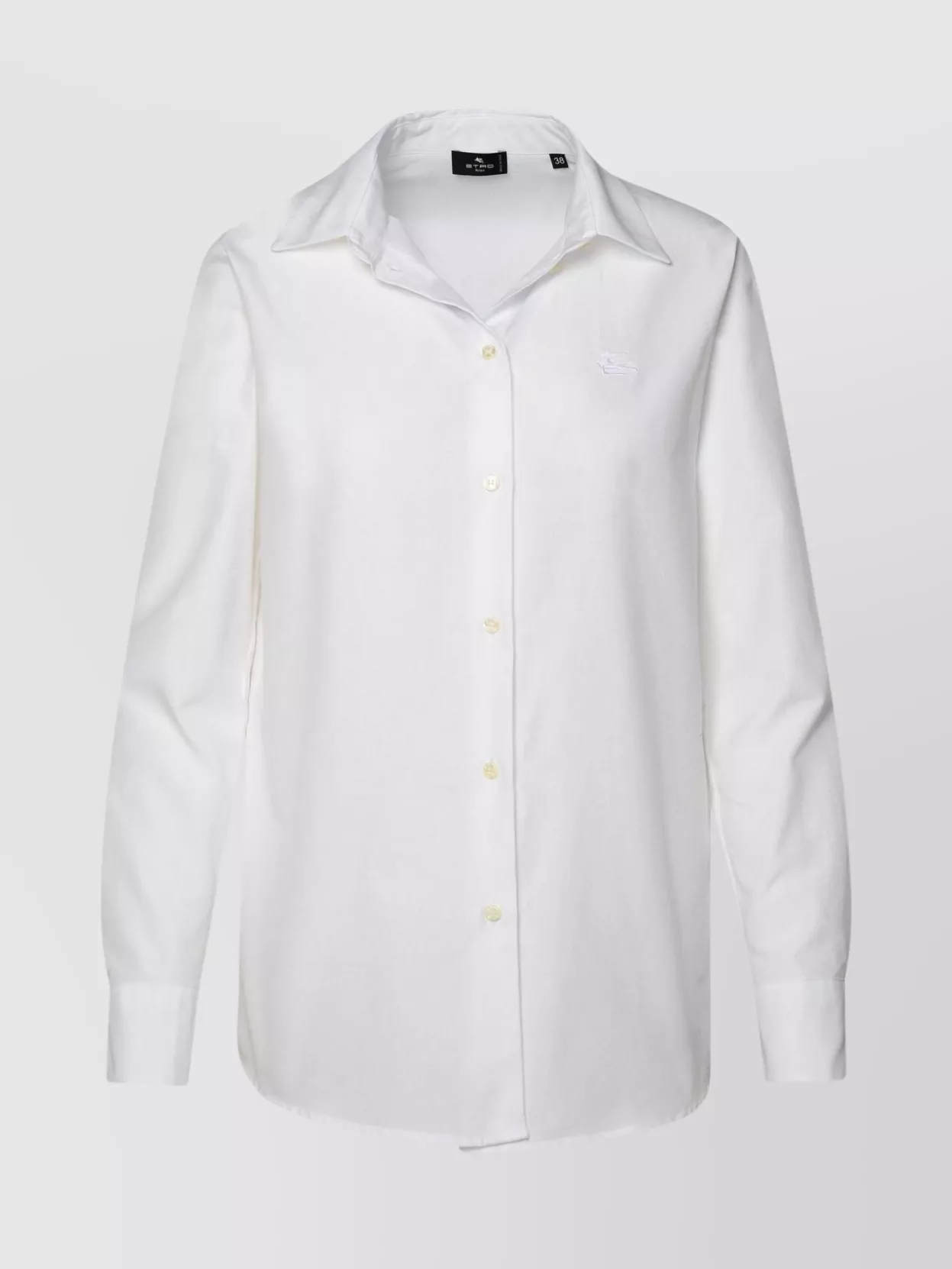 Shop Etro Cotton Shirt Pointed Collar