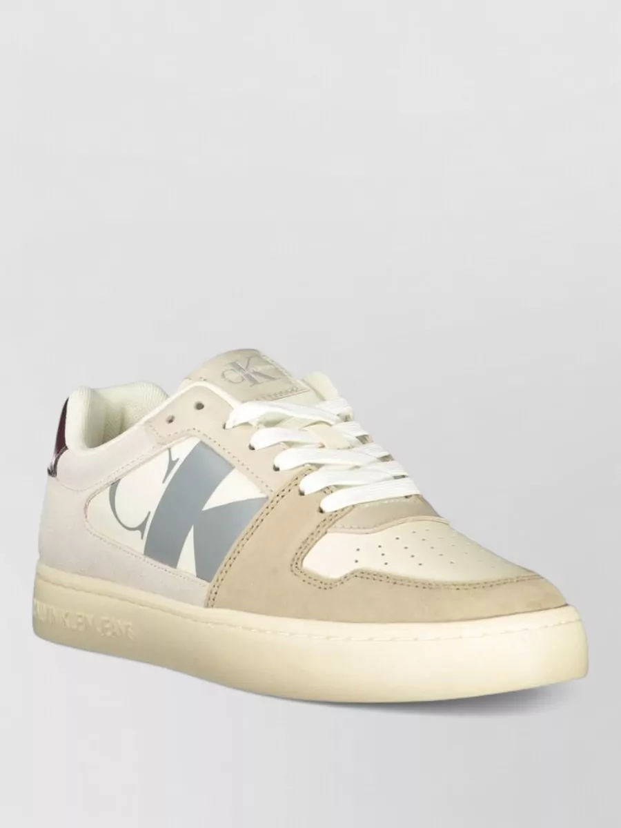 Calvin Klein polyester lace-up sneakers