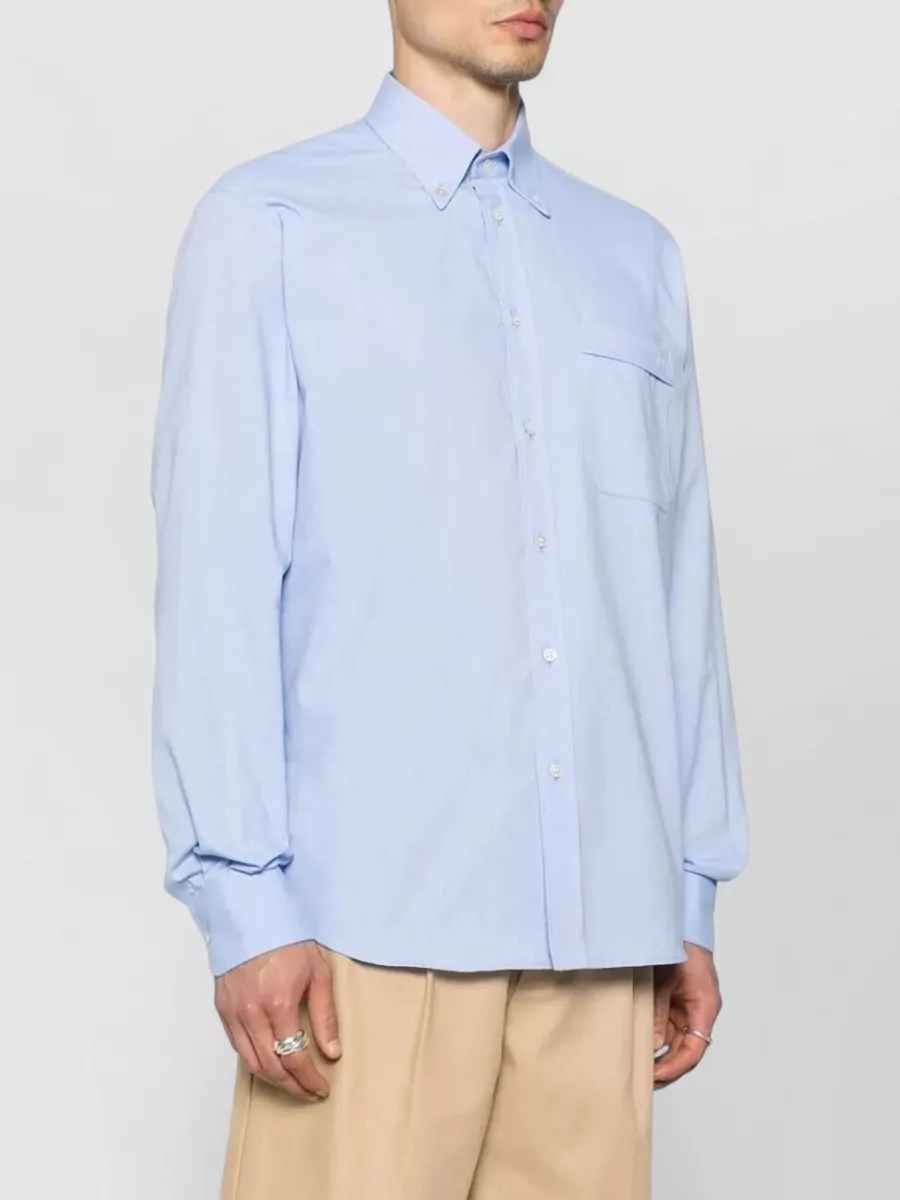 Valentino Garavani Cotton Oxford Shirt Featuring Vlogo Embroidery