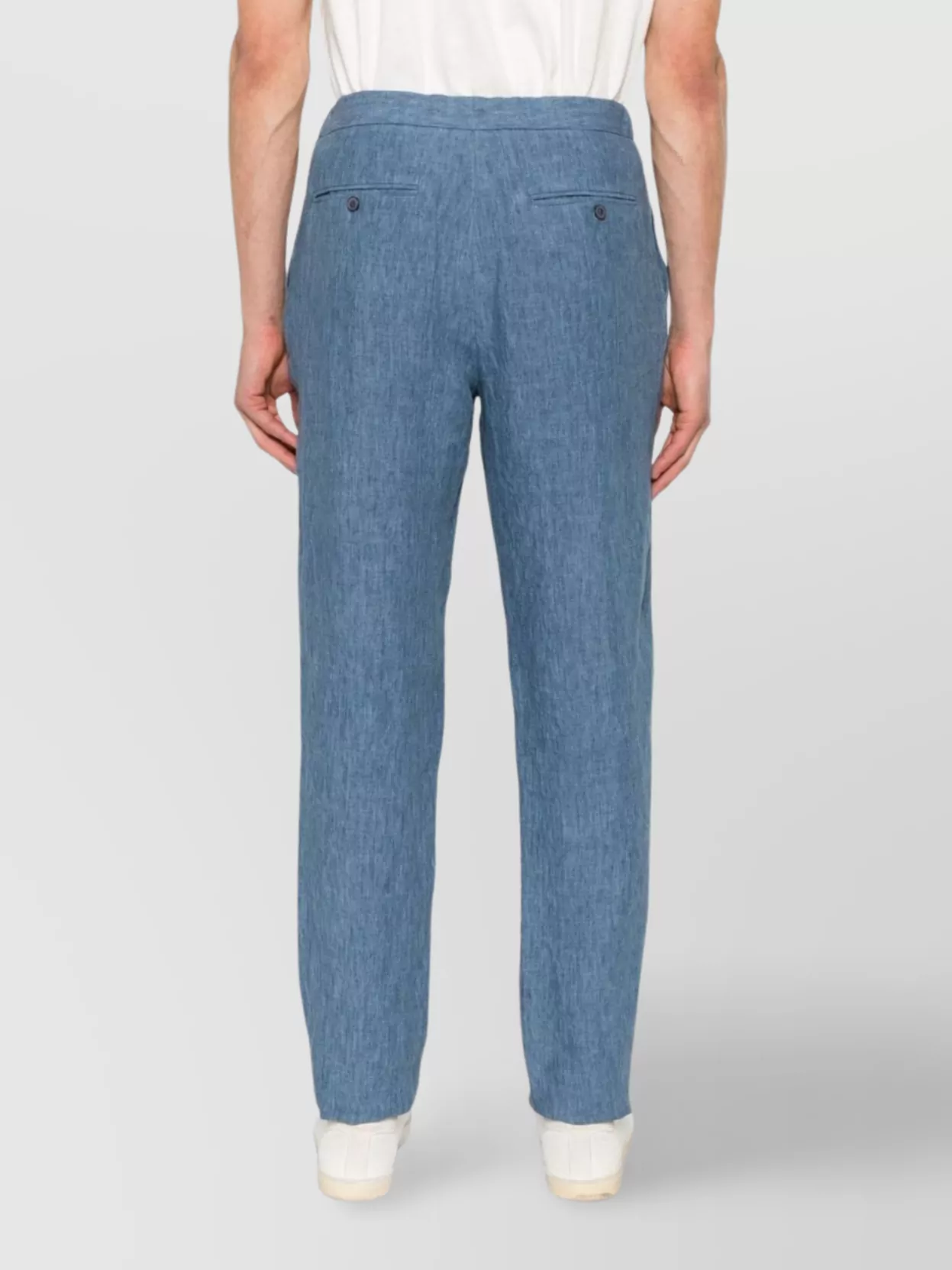 Emporio Armani Trousers Linen Elasticated Waistband