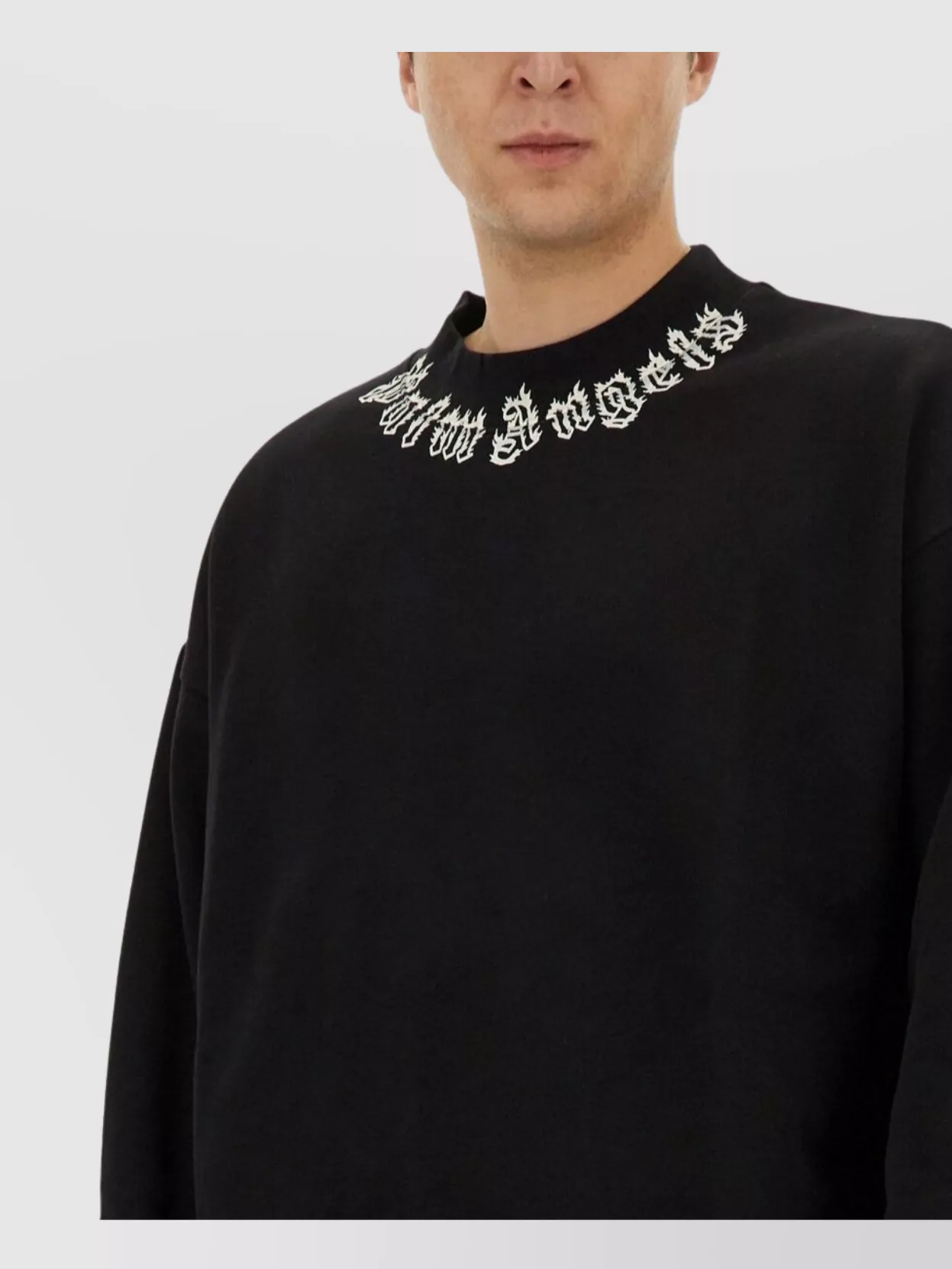 Palm Angels Logo Crew Neck Sweater