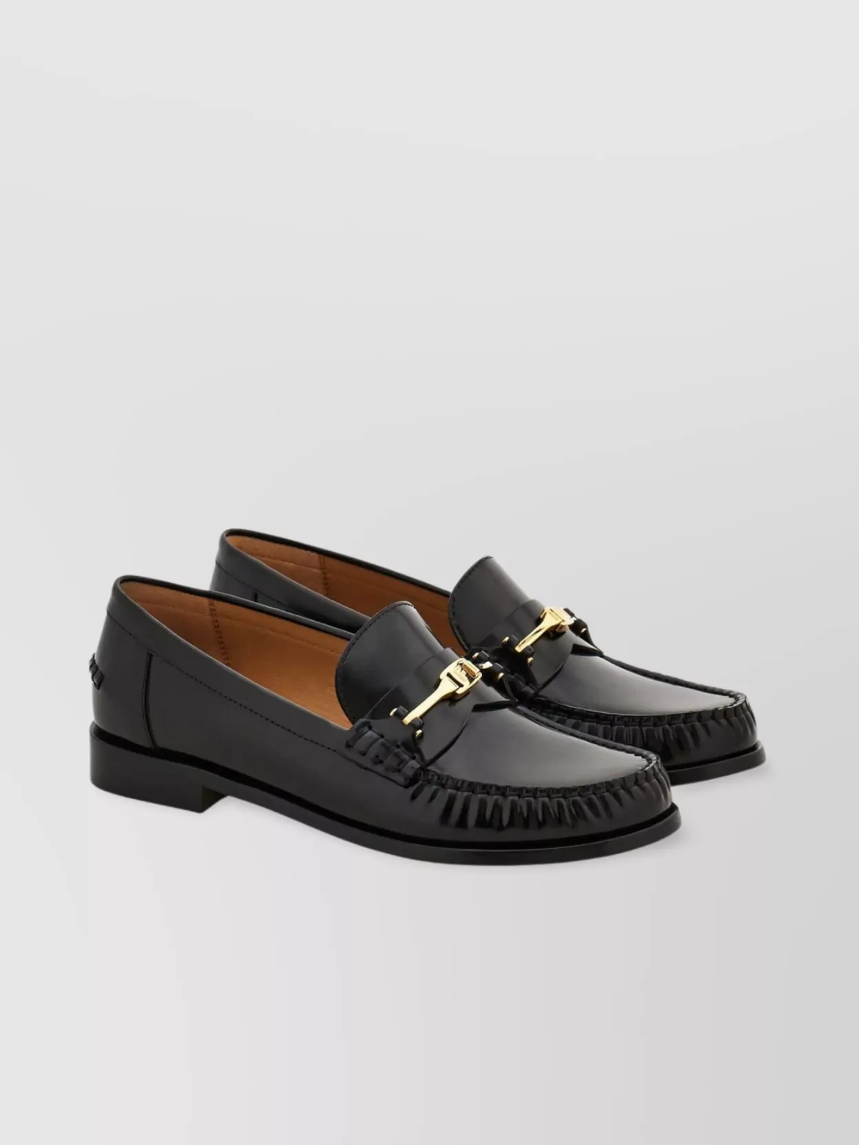 Ferragamo Loafers Polished Calfskin Golden Detail