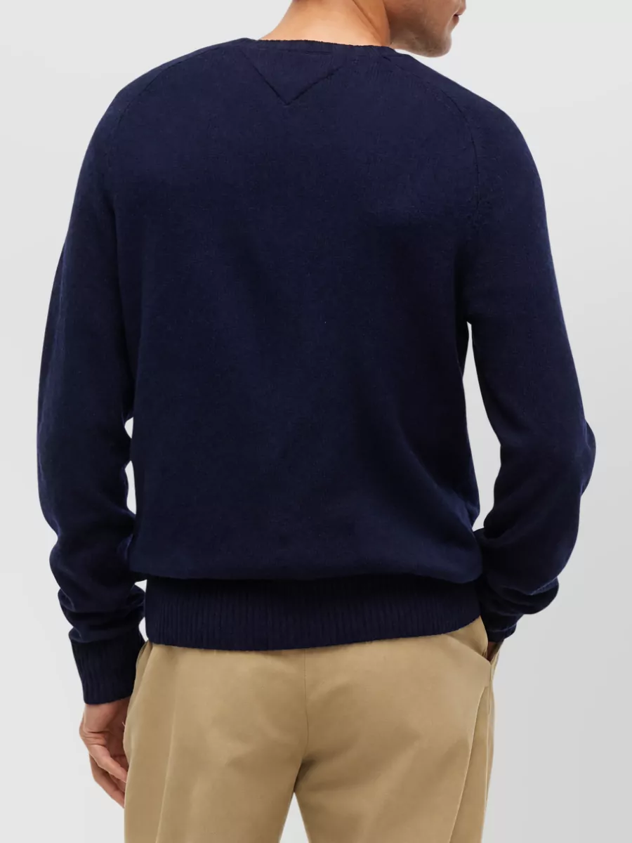 Tommy Hilfiger Lambswool Ribbed Crew Neck Jumper