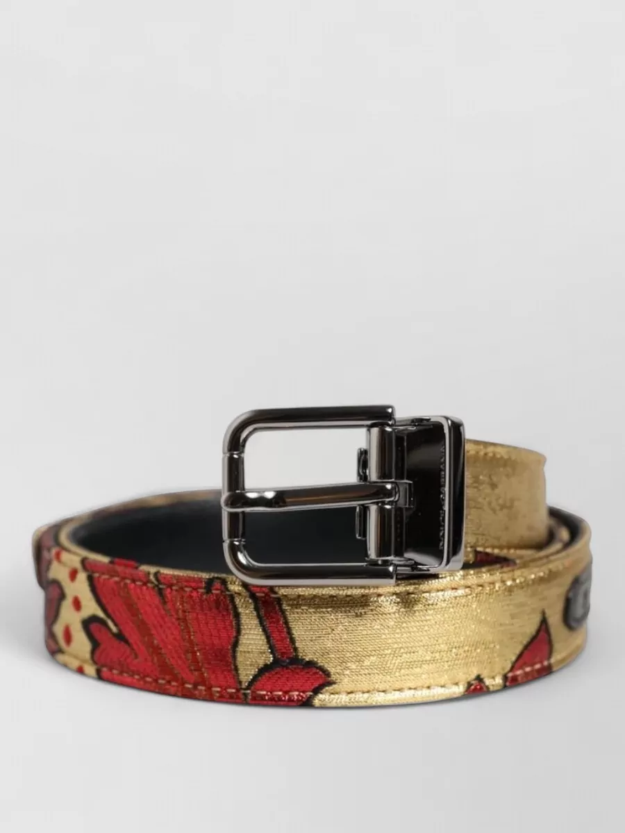 Dolce&Gabbana silk floral-print belt