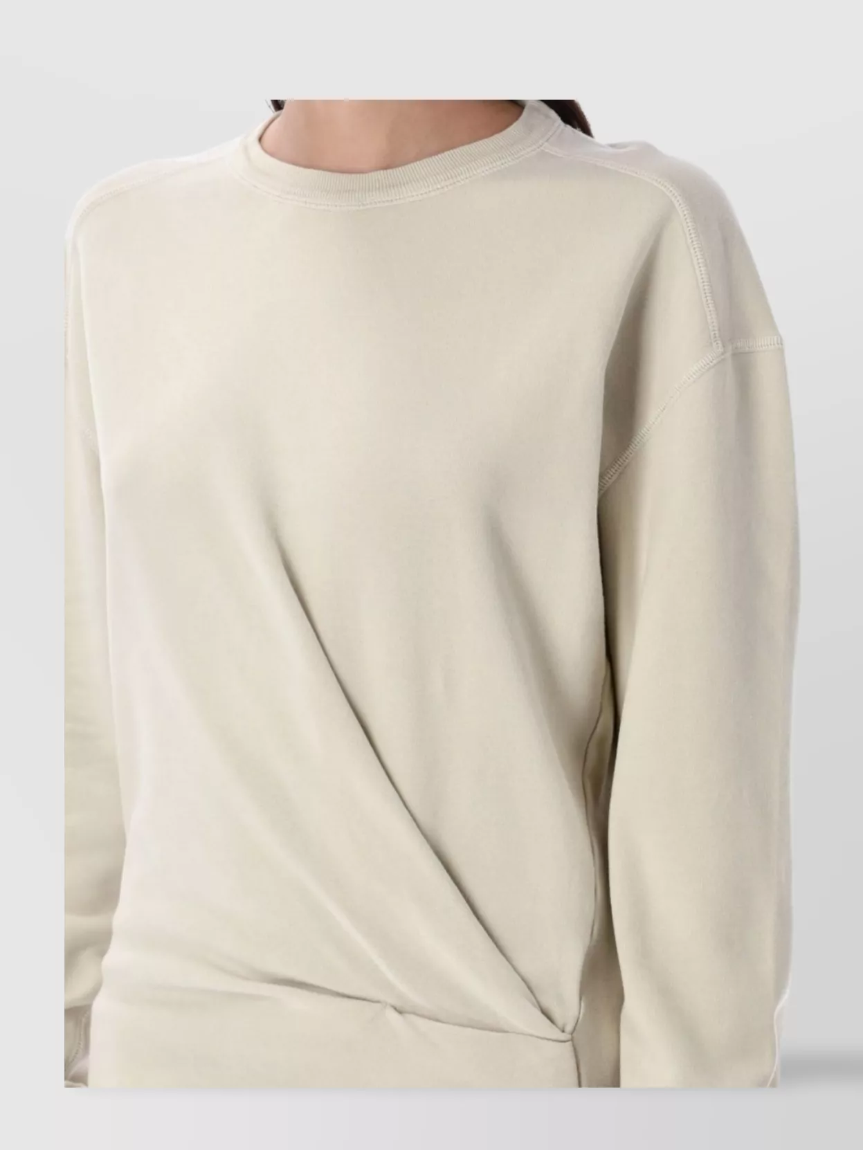 Isabel Marant Étoile Mini Dress With Draped Detail And Long Sleeves In Neutral