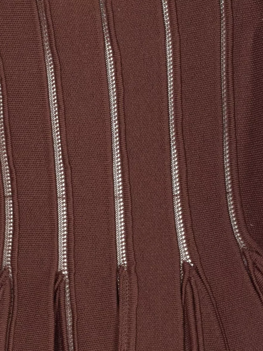 Elisabetta Franchi Knitwear Sweater With Gold Button Detailing
