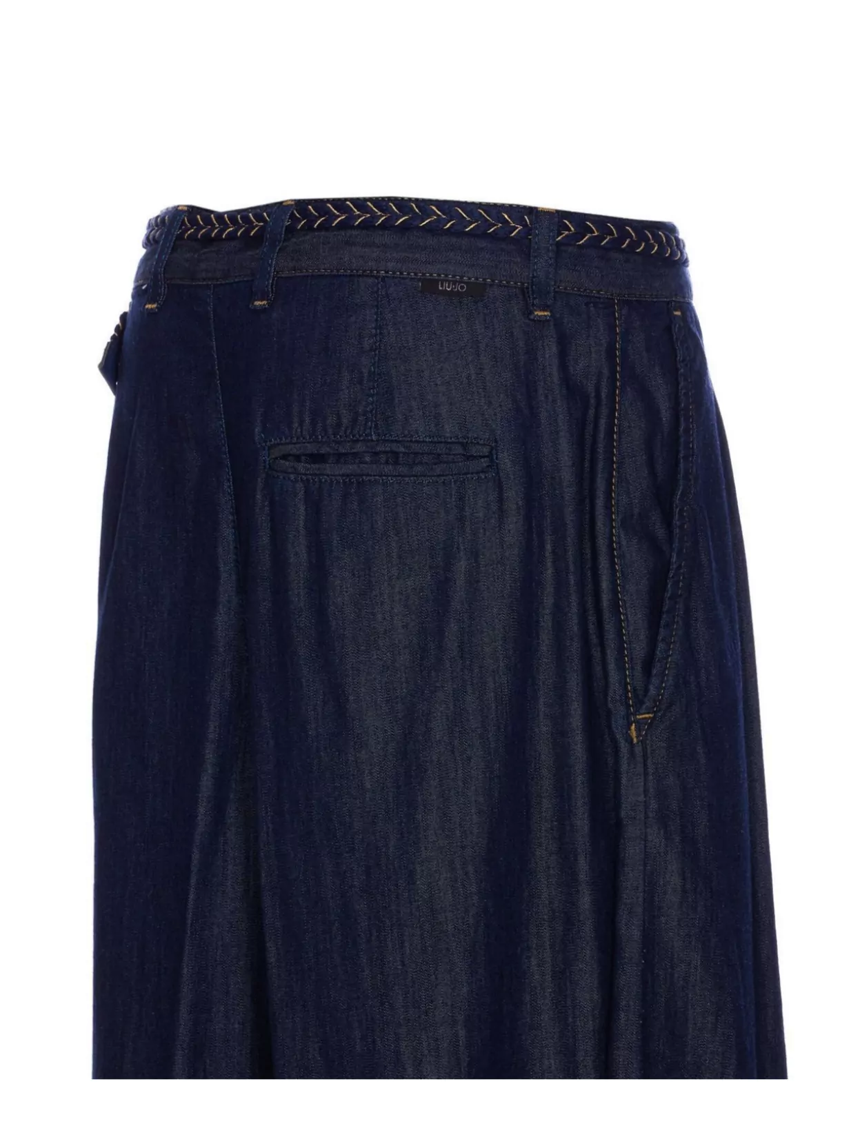 Shop Liu •jo Flared Jeans Braided Belt