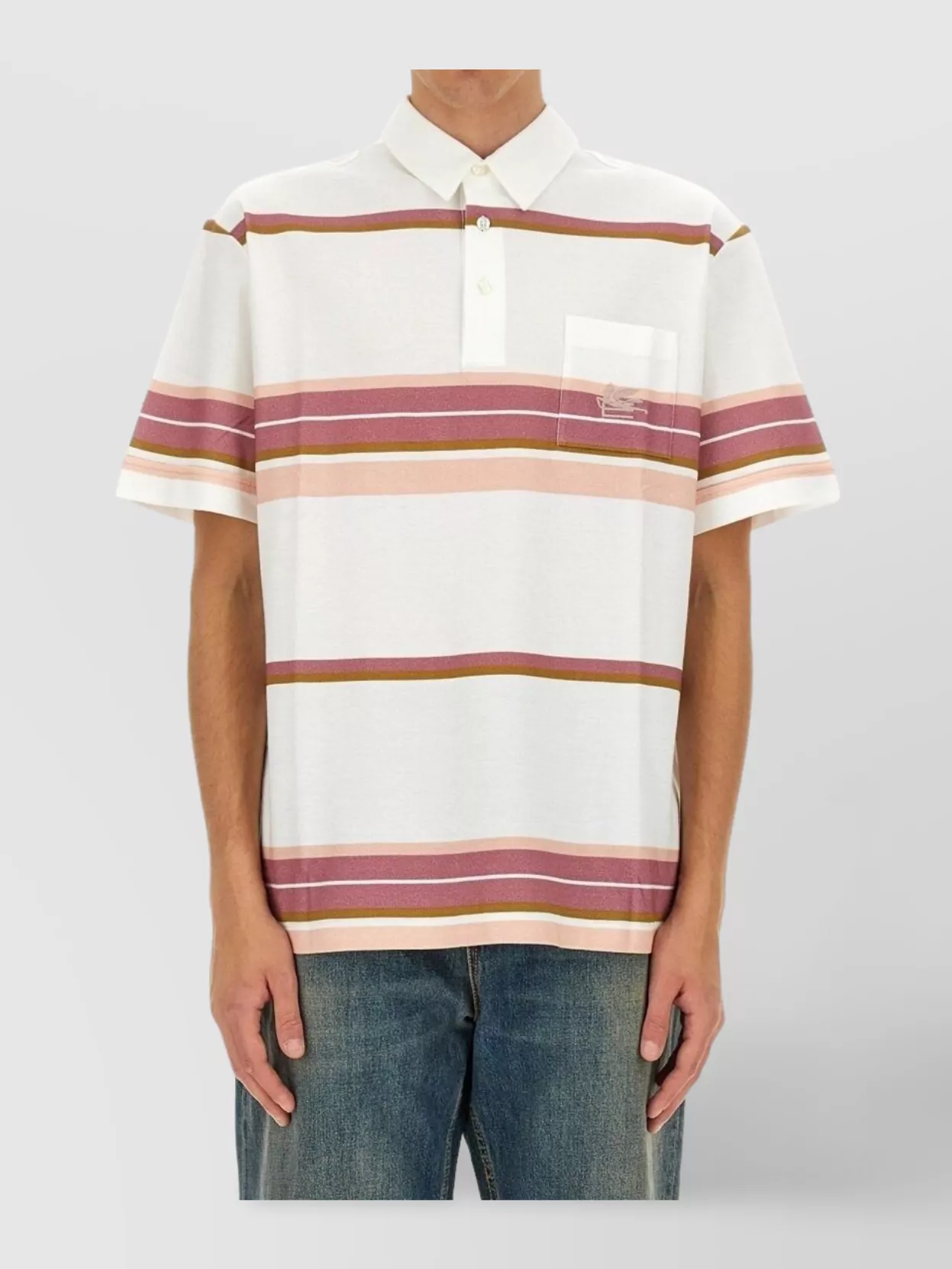 Etro Pegasus Embroidered Polo Shirt