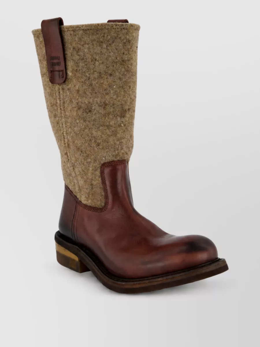 Miu Miu leather ankle boots