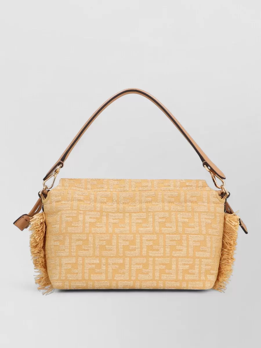 Fendi Mamma Baguette Medium Jacquard Shoulder Bag