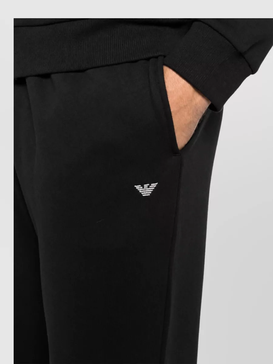 Emporio Armani Striped High Neck Zip-Up Sweatshirt