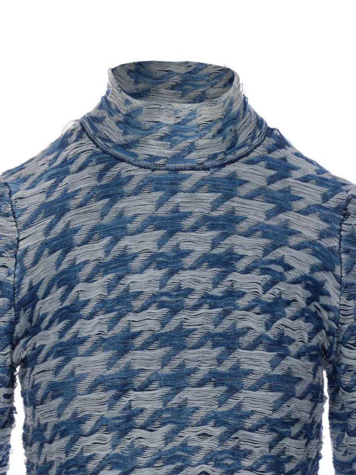 Diesel Knitwear Long Sleeve High Neck Denim Style