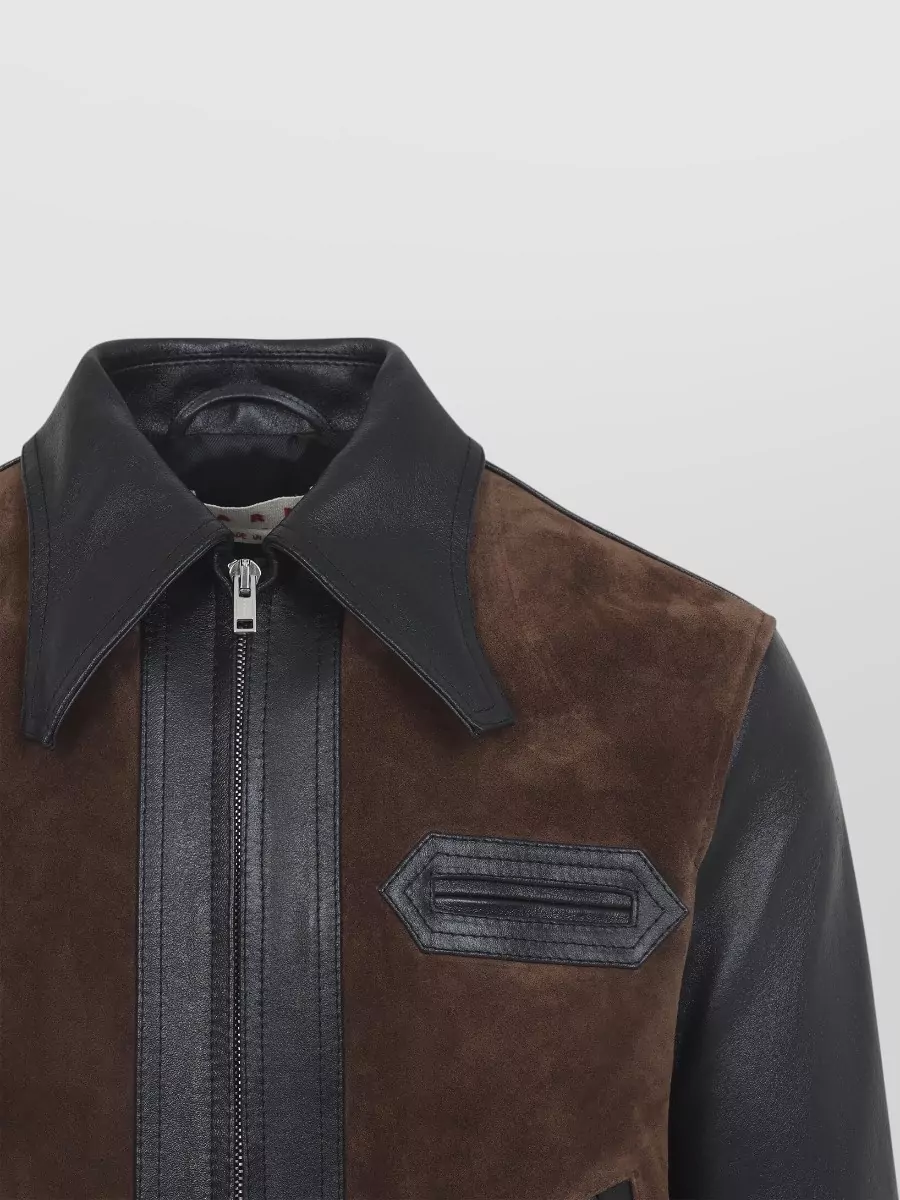 Marni Two Tone Leather Jacket