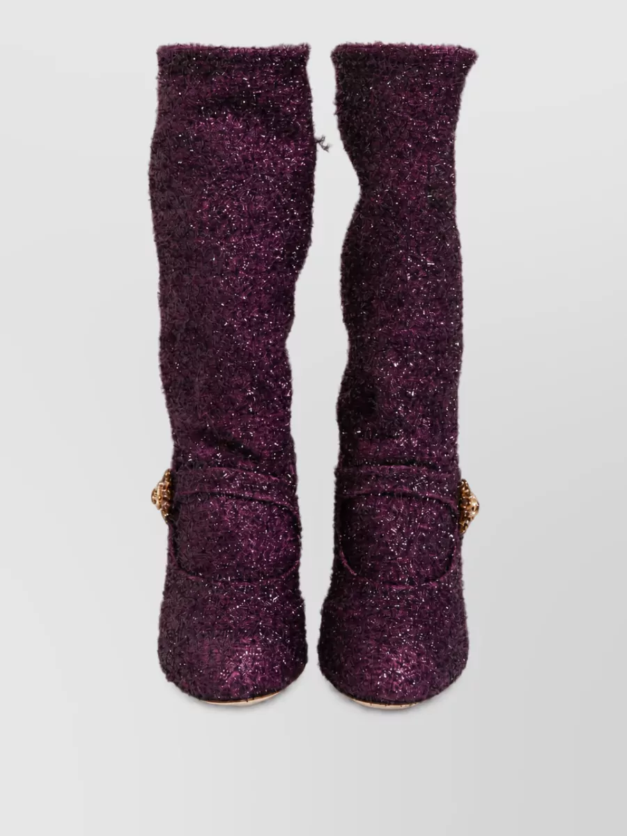 Dolce&Gabbana Crystal-Embellished High Boots