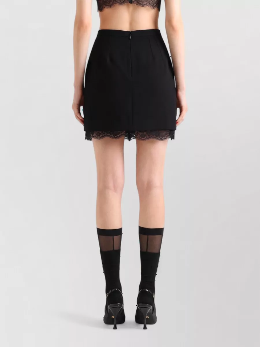 Dolce&Gabbana Virgin Wool Mini Skirt
