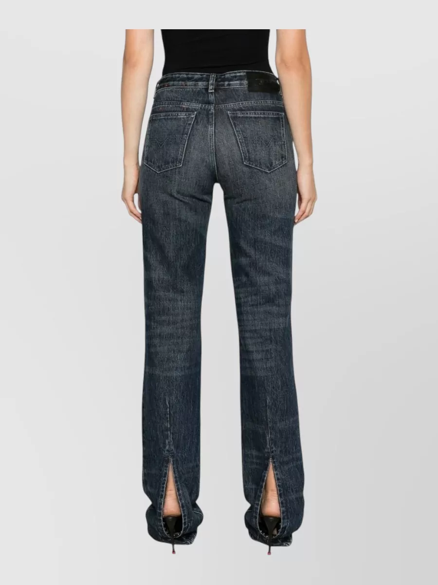Diesel Denim Mid-Rise Straight-Leg Jeans