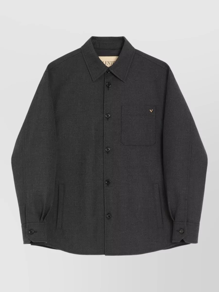 Valentino wool blend shirt jacket