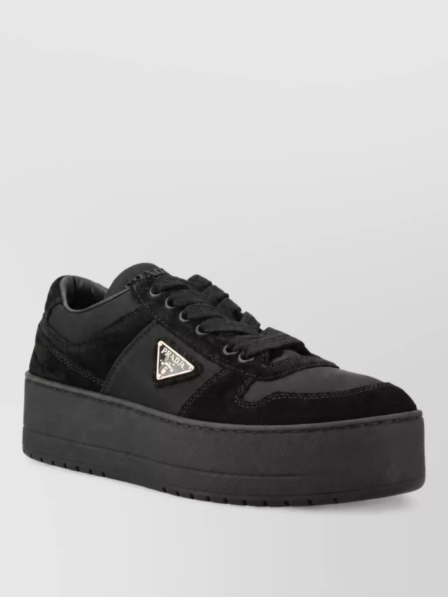 Prada leather low-top sneakers