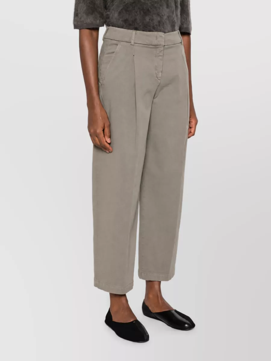 Via Masini 80 Twill Wide-Leg Trousers