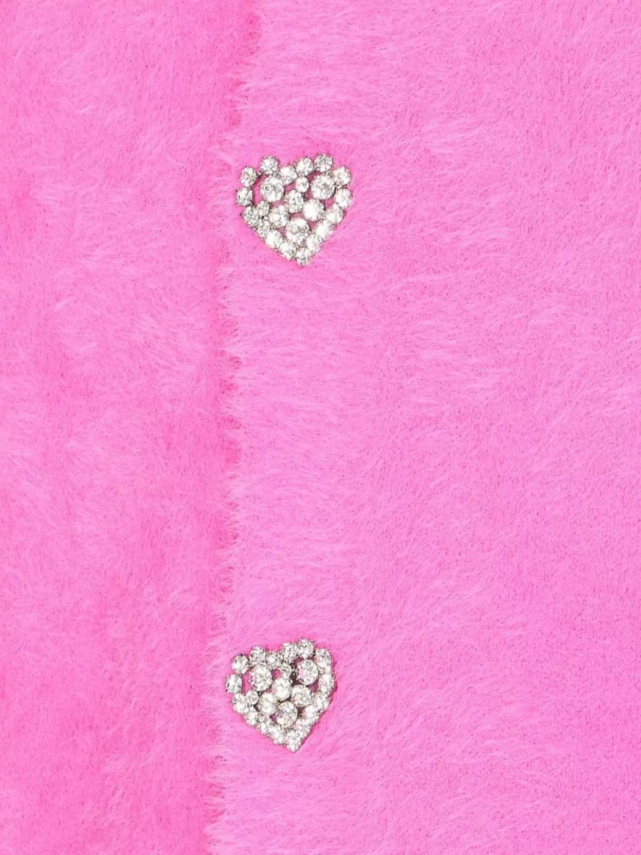 Balenciaga Cozy Cardigan Featuring Heart-shaped Buttons In Pink