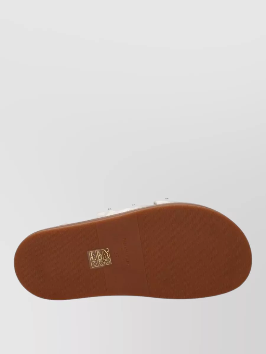 Fabiana Filippi Leather Studded Slides