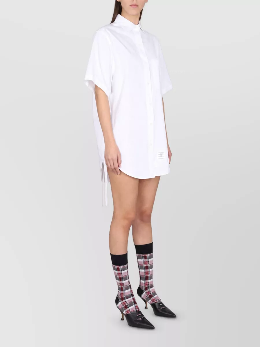Thom Browne Cotton Mini Shirt Dress