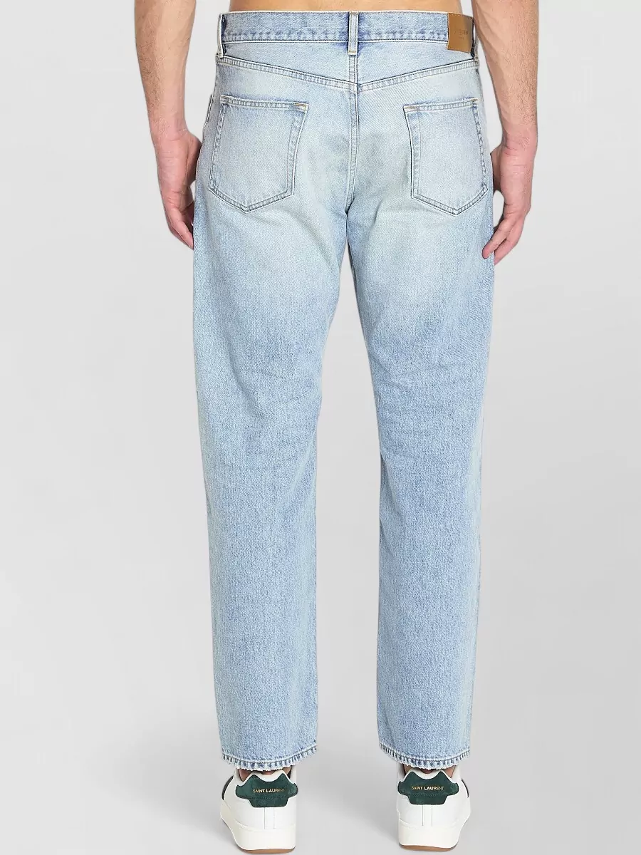 Saint Laurent Straight Leg Denim Trousers Regular Fit