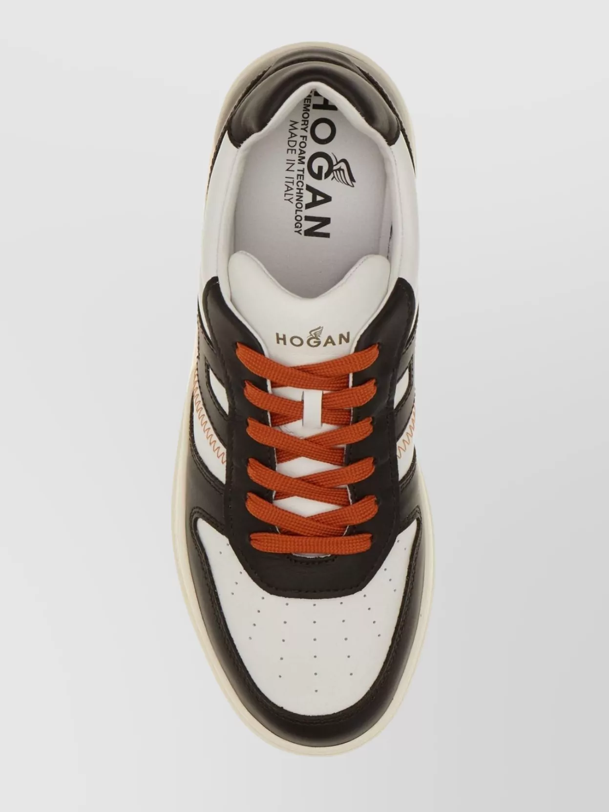 Hogan Leather Sneakers With Contrasting Laces And H Detail