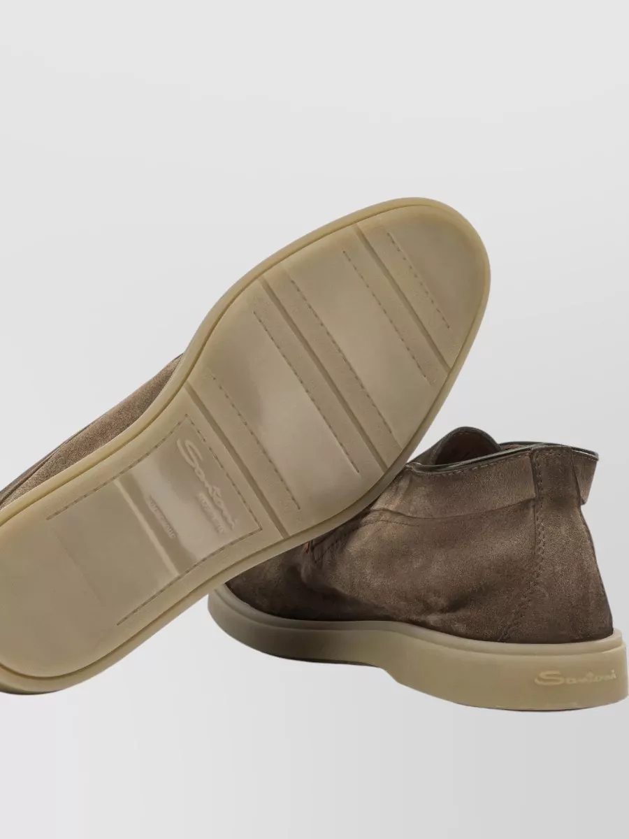 Santoni Suede Leather Loafers