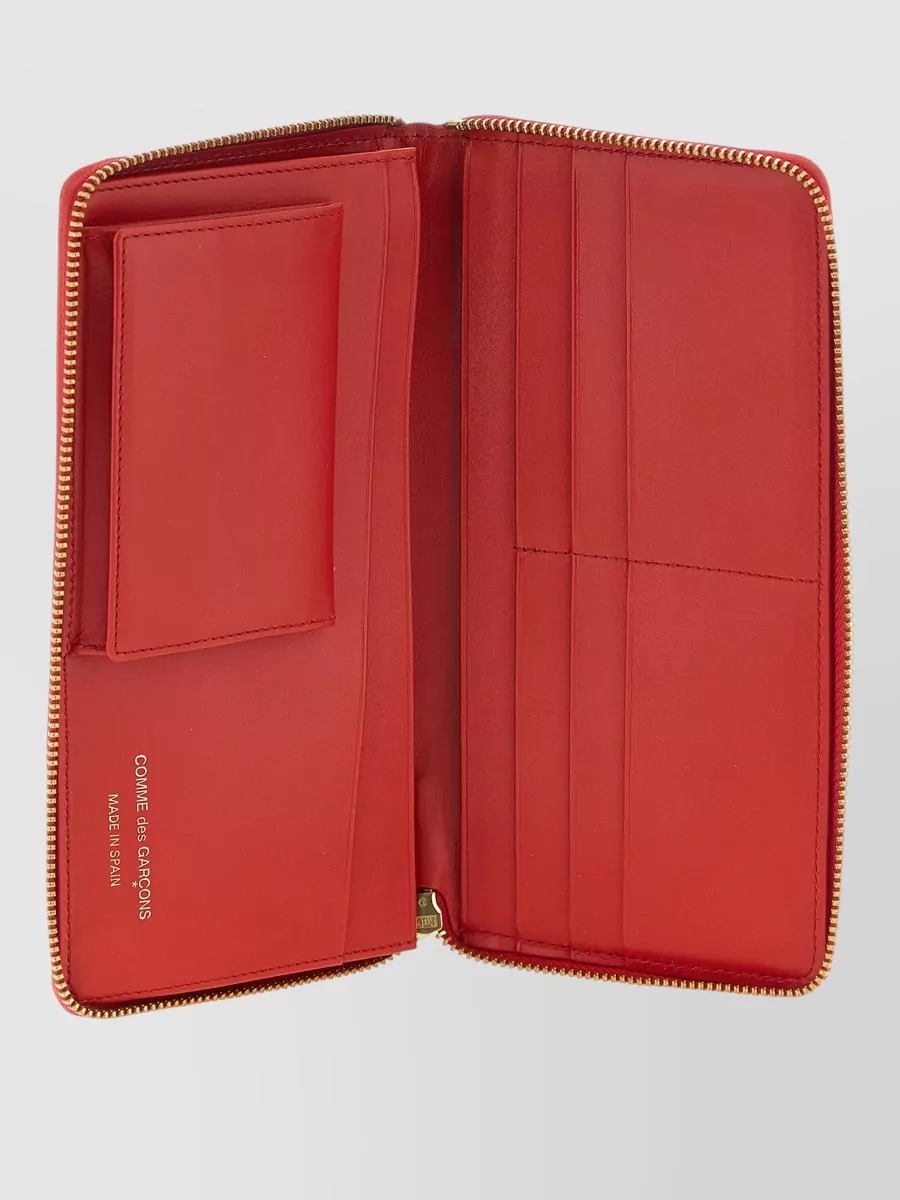 Comme Des Garçons Polka Dot Motif Leather Cardholder Wallet