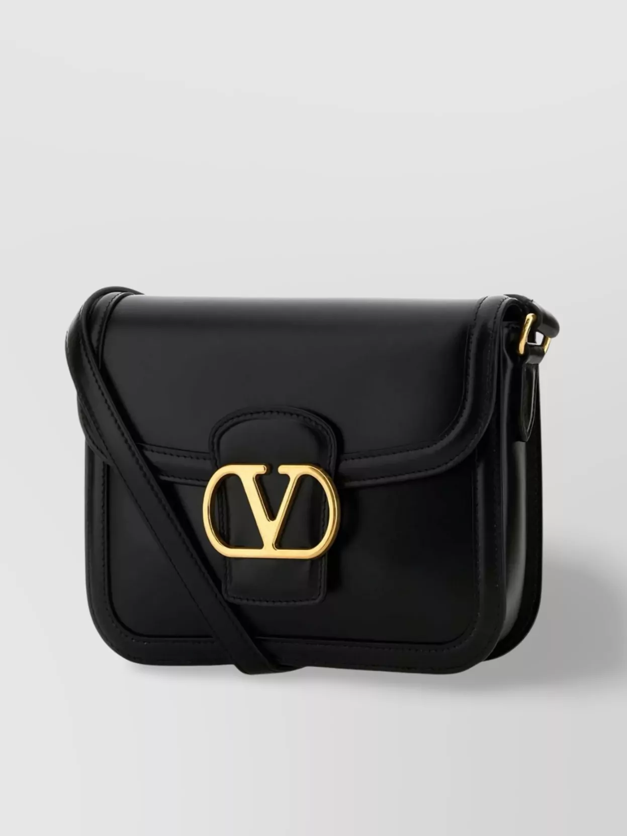 Valentino Garavani Alltime Calfskin Shoulder Bag With Adjustable Strap