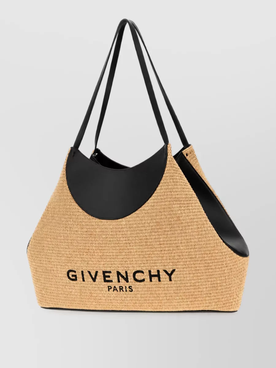 Givenchy facet medium raffia beach bag