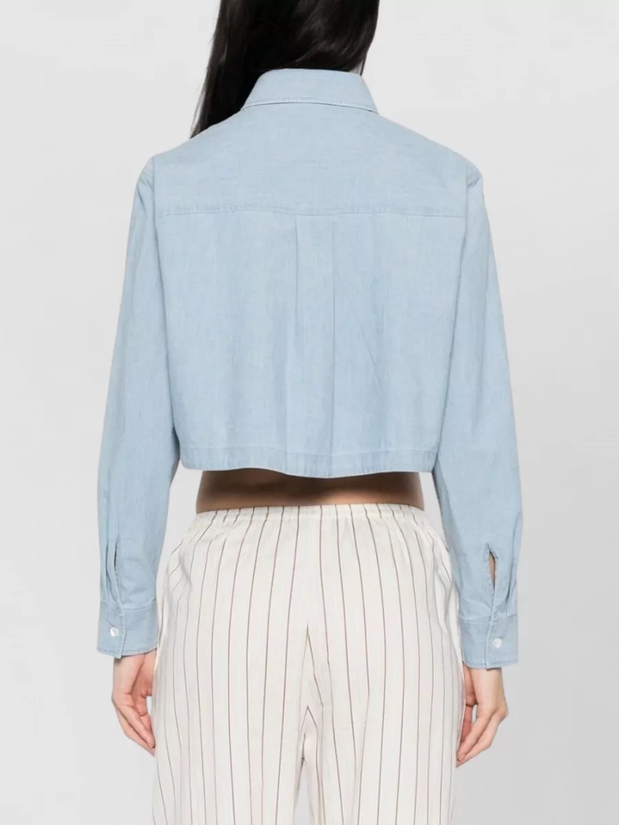 Maison Kitsuné Cropped Cotton Shirt