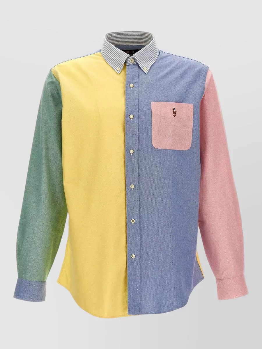 Polo Ralph Lauren patchwork cotton polo shirt